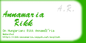 annamaria rikk business card